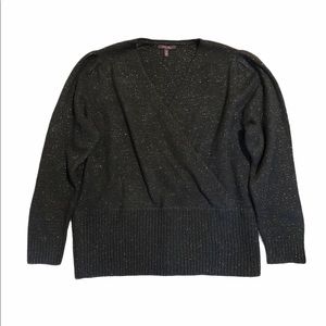 Black Olivia Sky wrap sweater NWT
